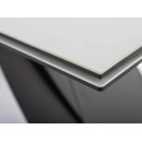 Стол обеденный SIGNAL WESTIN Ceramic Diamond Cream кремовый/черный мат 160-240/90